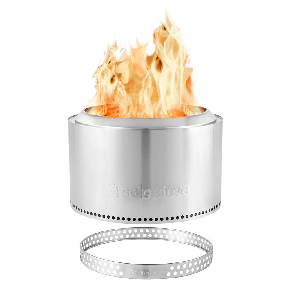 Solo Stove Yukon with Stand Fire Pit Combo Bundle - Largest 30 inch Wood  Burning Smokeless Outdoor