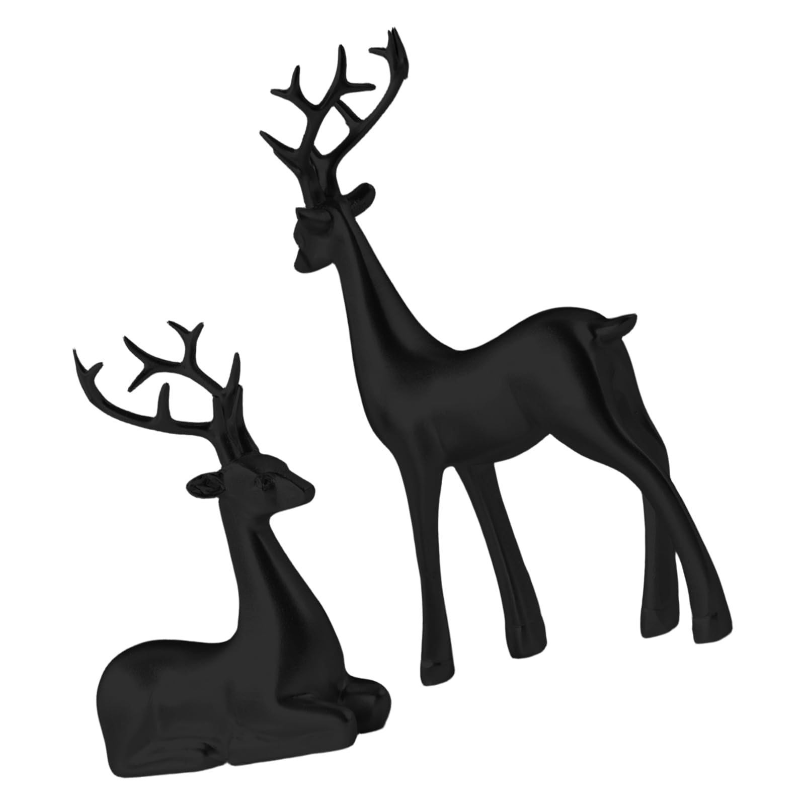 Xjdzineq Handcrafted Resin Reindeer Christmas Decoration Festival Tabletop Accent Colorful Statue for Home Colorful Statue