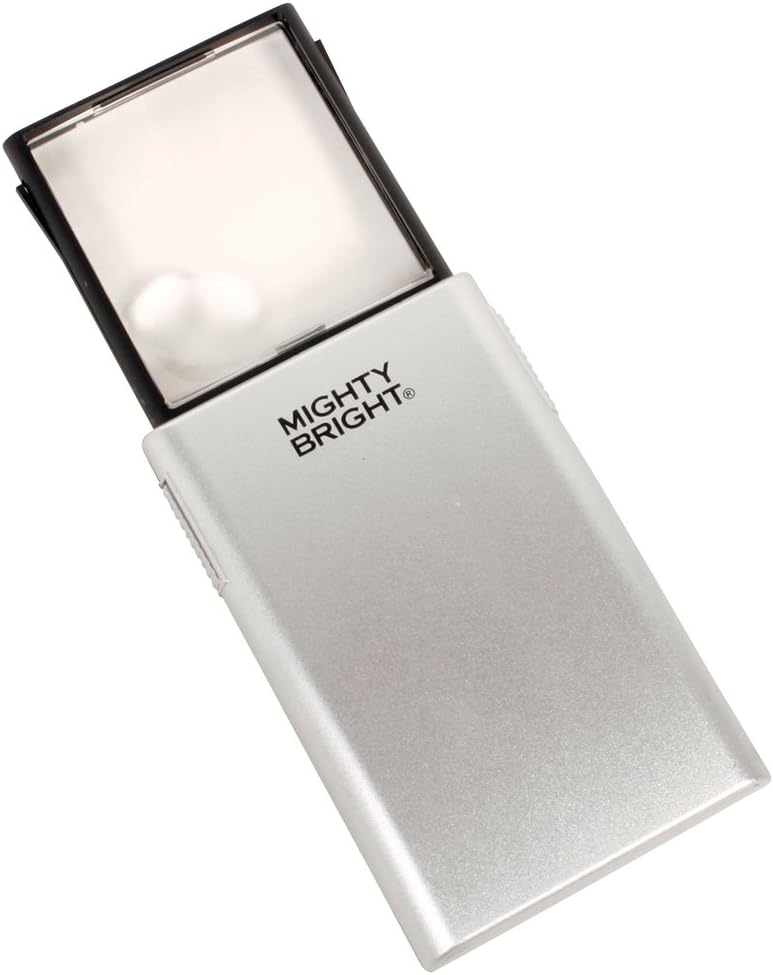 Mighty Bright 86012 Lighted Pop-Up Magnifier, Silver
