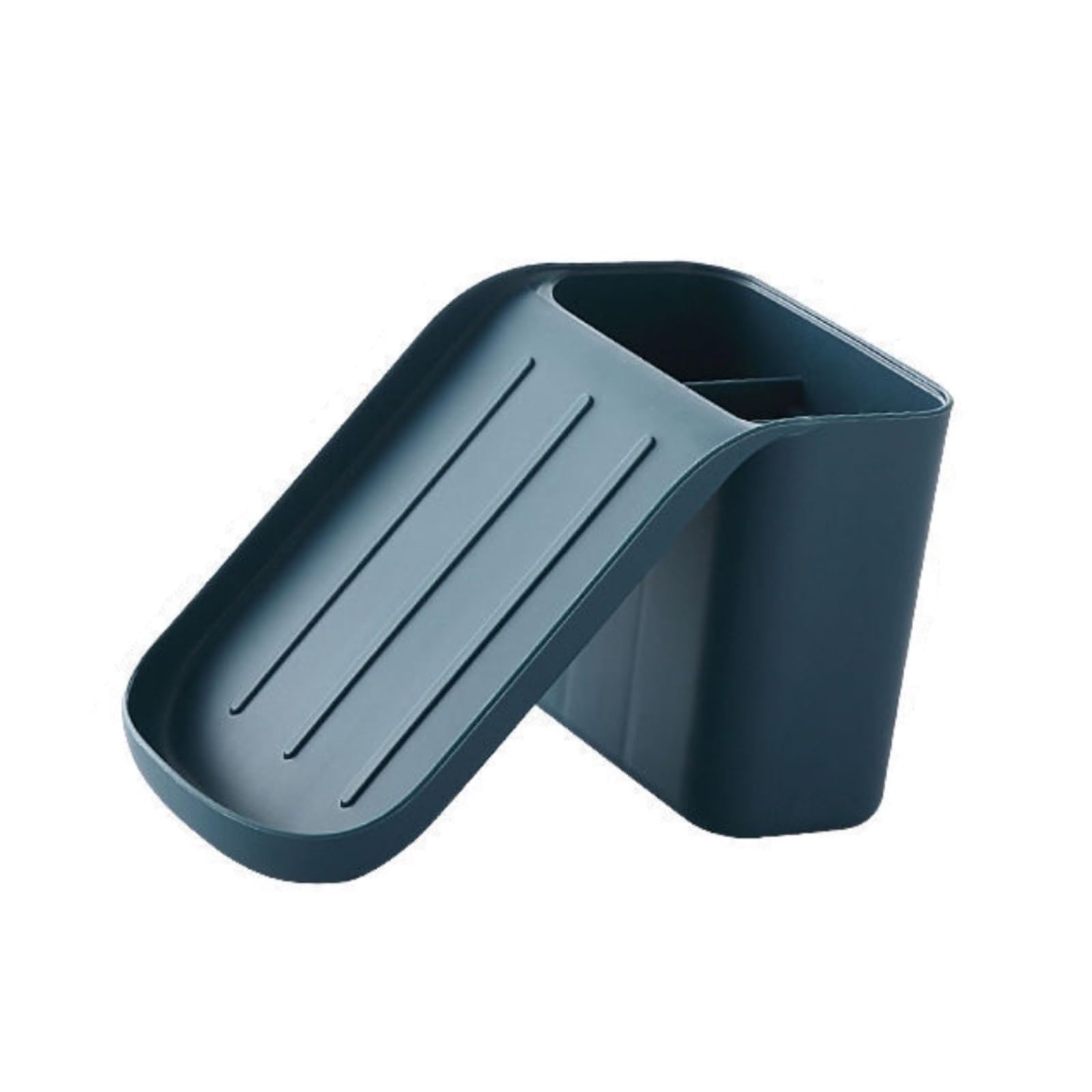 soap dish, Multifunctional Soap Dish Wall Mounted Suction Cup Drain Rack Multicolor(Azul)