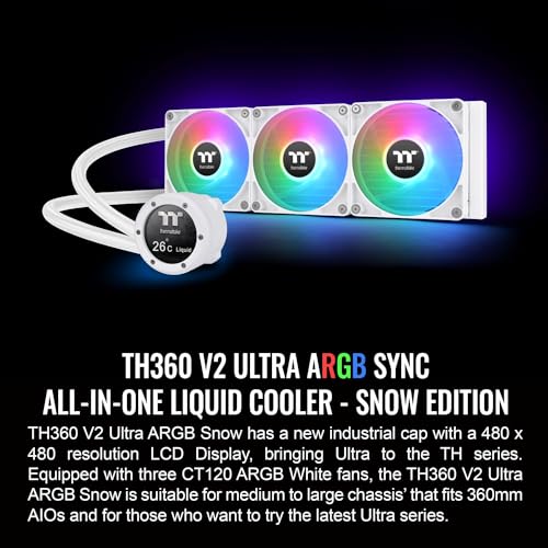 Image of Thermaltake TH360 V2 Ultra ARGB Sync Liquid Cooler Bundle with NZXT H6 Flow Compact Dual-Chamber Mid-Tower Case