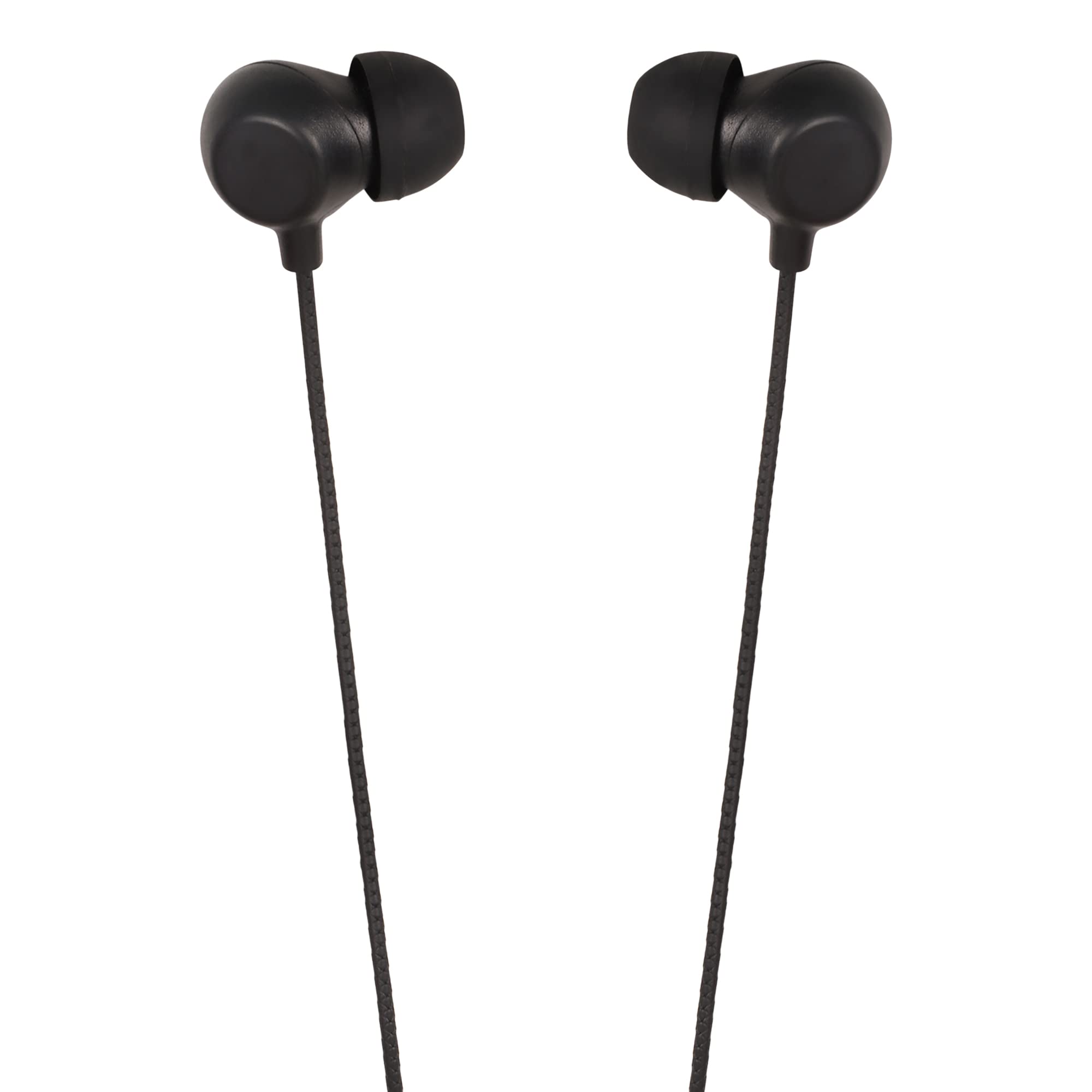 EEBOW Stereo Hansfree with Microphone, 10mm Extra Bass Driver, 3.5mm Jack, Active(Black)