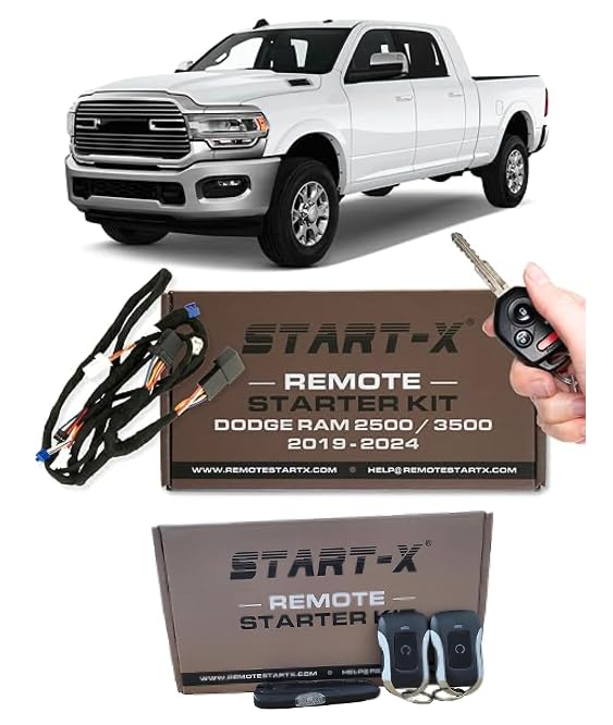 Start-X Remote Starter Kit for 2019-2024 RAM 2500/3500 || NOT 1500 || Plug N Play || 3X Lock to Remote Start with Start-X RF Kit 1,500ft Range Extender