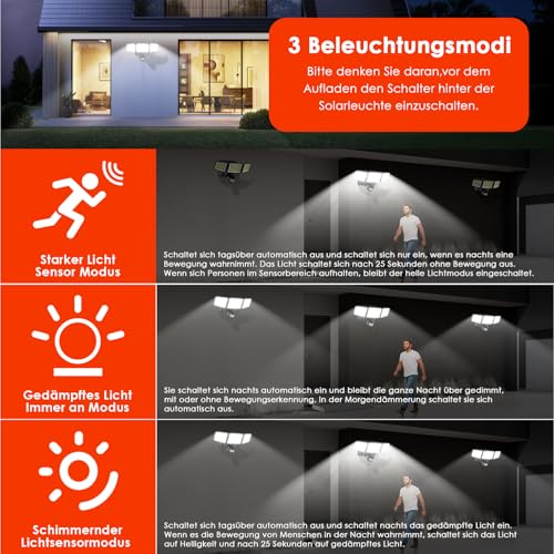 Foco con detector de movimiento exterior a pilas BENMA 302 LED para pared 2
