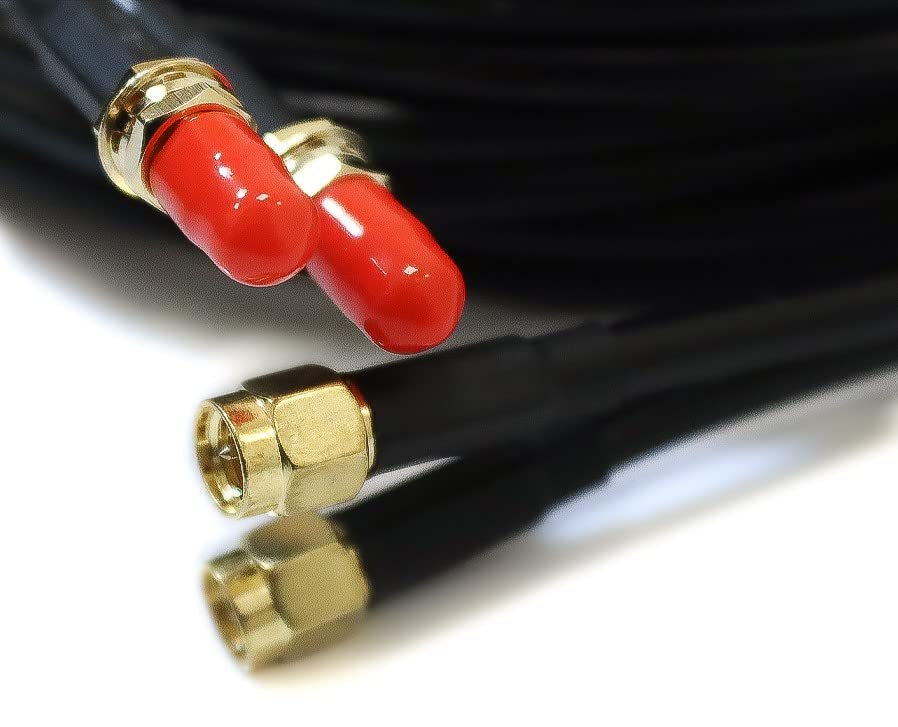 SMEDZ 3m Twin SMA 4G/5G LTE Antenna Extension Cable SMA Male to SMA Female RF195 Low Signal Loss Black - Image 3