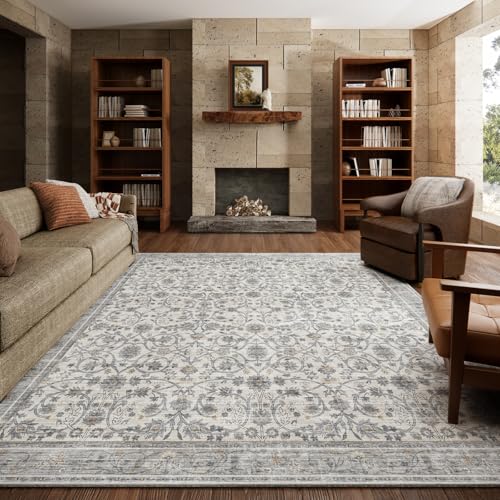 Noifamo 8x10 Washable Area Rugs Ultral Soft Non-slip Stain Resistant Vintage ...