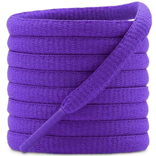 Image of DELELE 2Pair Oval Shoes laces 42 Colors Half Round 1 /4 inchAthletic ShoeLaces for Sport /Running Shoes Shoe Strings