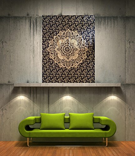 ICC Black and gold Small Wall Tapestry 30 x 40 Inch - Image 3