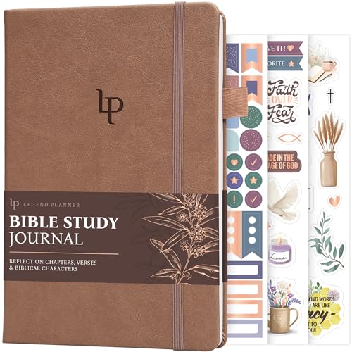 Legend Bible Study Journal – Bible & Church Note Taking & Journaling Notebook – Faith Based Gifts & Religious Accessories (Dark Terracota)