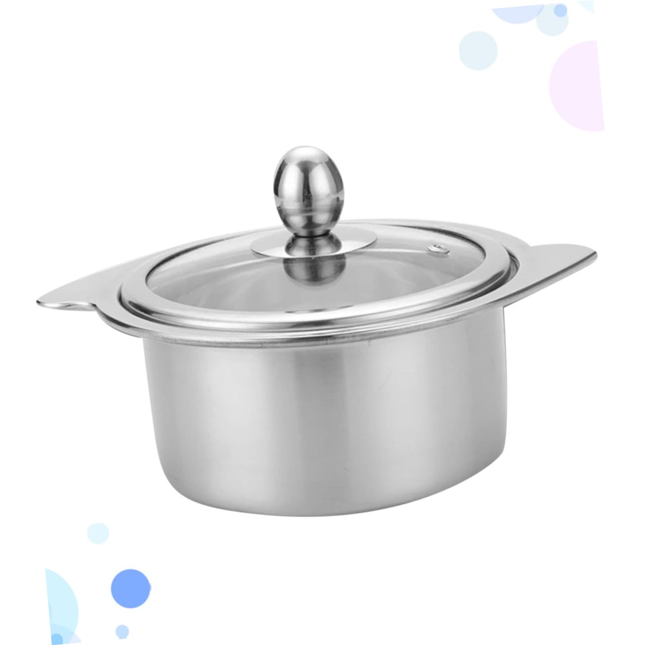 COLLBATH Induction Cooker Pot Lid 18cm Stainless Steel Hot Pot for Cooking Food-grade