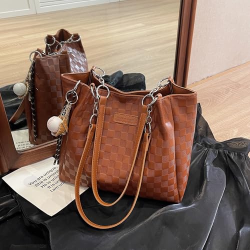 Tote Bags for Women Large Capacity Tote Bag Retro PU Leather Shoulder Bag for College Daily Travel Shopping2
