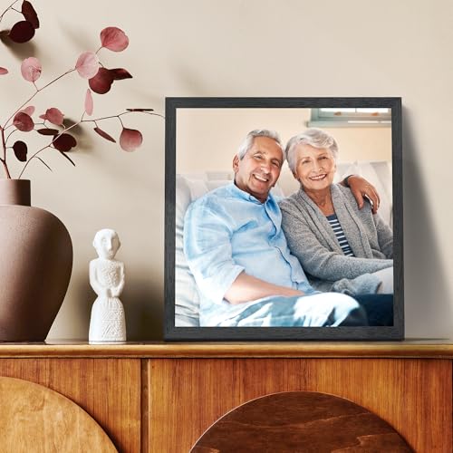 Image of upsimples 12x12 Picture Frame, Wall Gallery Square Frames with Engineered Wood, Black 1 Pack