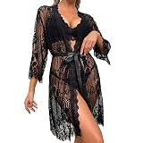 Dessouse Damen Sexy Reizwäsche, Bademantel aus Satin für Frauen Damen Satin-Morgenmantel Nachtwäsche für Frauen, Damen Unterwäsche Pyjama Lingerie Dessous Negligee Sexy Kleid Sleepwear