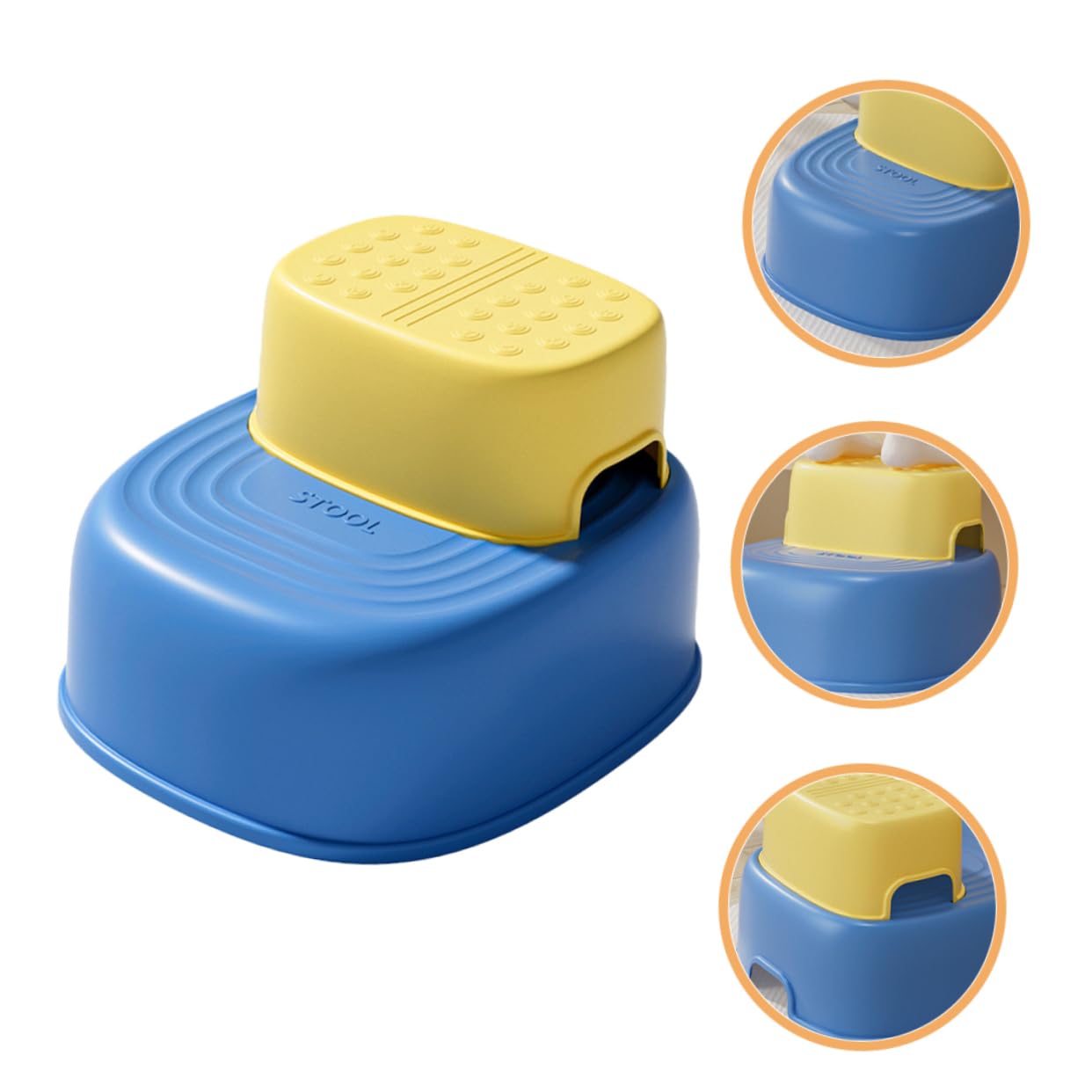 FRCOLOR Bathroom Squatting Stool Boys and Girls Training Step Stool Plastic Foot Stool for Children