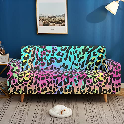 Xynhml Leopard Print Couch Cover For 3 Seat Sofa Armchair Slipcover Loveseat Cover Chair Cover With Elastic Bottom And Anti-Skid Foam For Living Room Home Decoration #TOP3