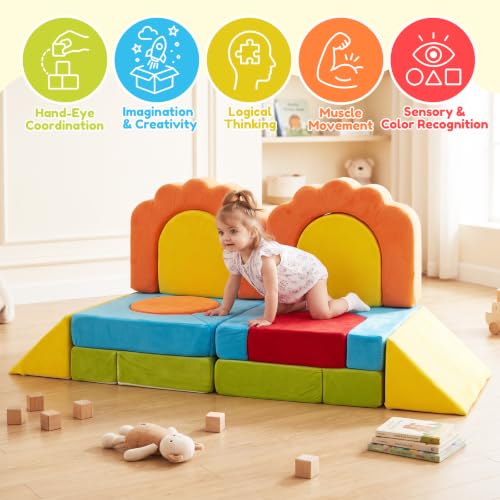 Image of Foam Climbing Toys for Toddlers, 13pcs Soft Play Climbing Blocks