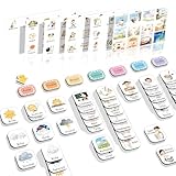 BIROYAL Magnet-Set für Wochenplaner Kinder, 108 Magnete zur Routine Planer, für alle magnetischen Oberflächen wie Kühlschrank - 180 im Set Inklusive 108 Aktivitätsmagnete, 72 Ersatzaufkleber