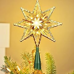 8-point Star Christmas Tree Topper, Golden