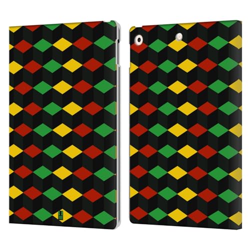 Étui Portefeuille Apple iPad 10.2 Cuir Housse Protection Tablette Motif Rasta