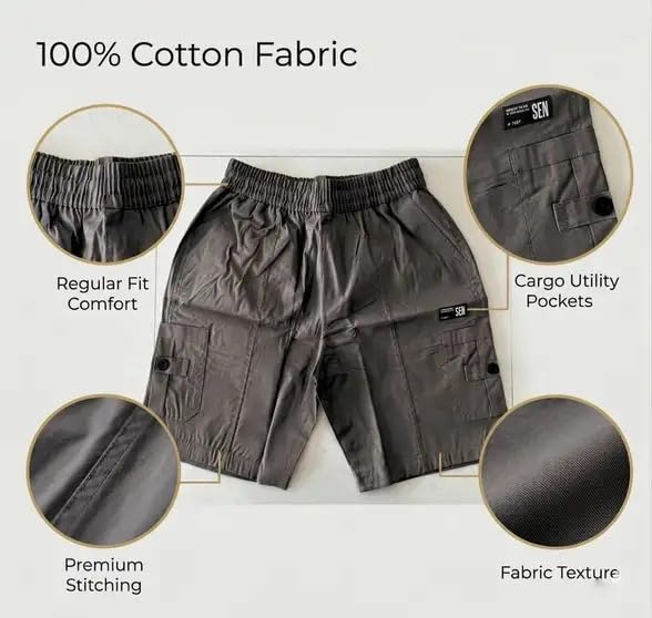 Image of Brulry Men's Shorts || Cotton Casual Shorts for Man || Shorts Pant for Men