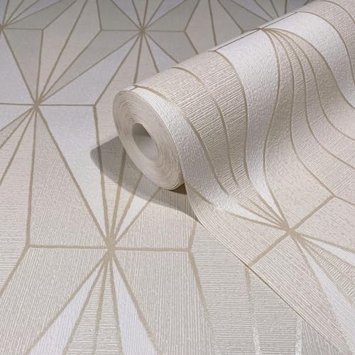 marburg Papel pintado moderno para salón o dormitorio, fabricado en Alemania, 10,05 x 0,53 m, color beige