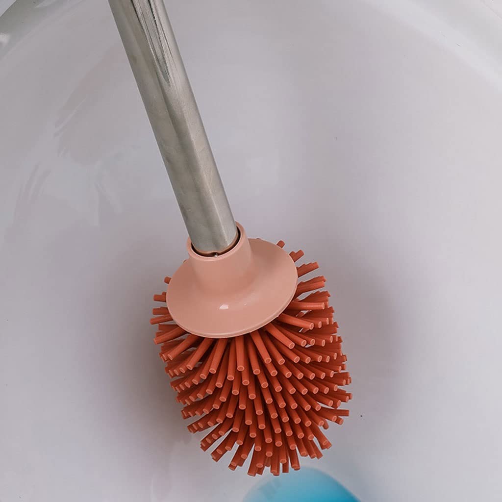 Scopino per WC con supporto, manico antiscivolo, setole flessibili per un'asciugatura rapida e una facile pulizia, strumento essenziale per l'igiene del bagno