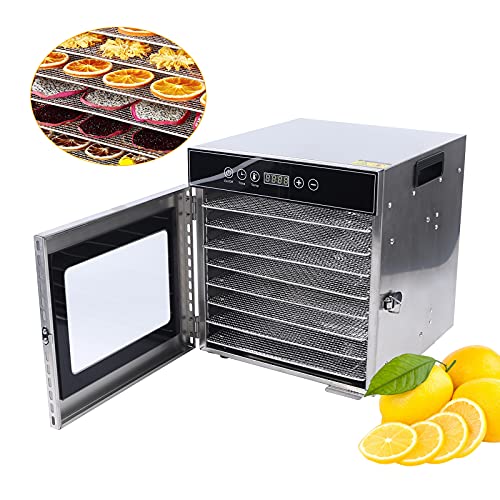 8 Etagen Dörrgerät Küche Dörrautomat Food Dryer Edelstahlgestelle Elektrischer Obst und Gemüse Trockner 400W für Obst Kräuter Pilze Fisch – Bild 5