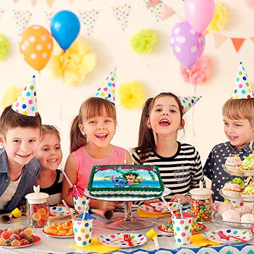 9 Inch Lilio And Stitch Cake Topper –Square Edible Birthday Cake Decorations, Happy Birthday Cake #TOP3