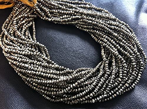 Perles de pyrite facettées de 3-4 mm pour réussir vos enfilages de bijoux fins