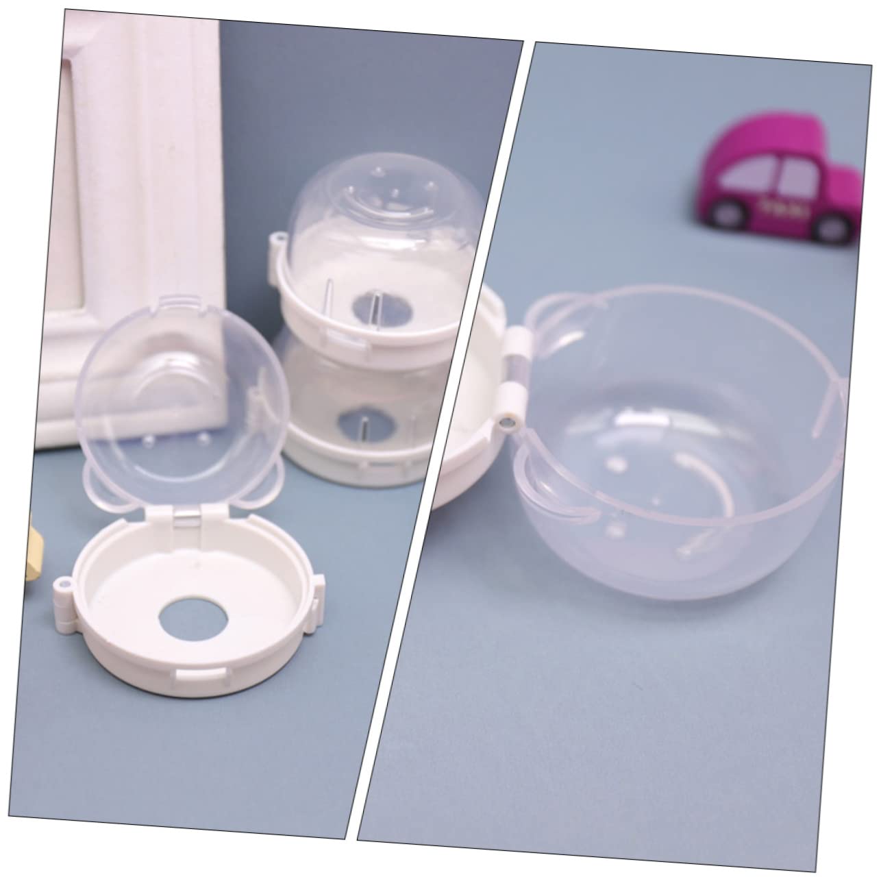 Toddmomy 2Pcs Transparent Gas Stove Knob Covers Safety Locks for Kitchen Prevent Accidental Gas Activation Easy Adhesive Installation Durable Stove Protector
