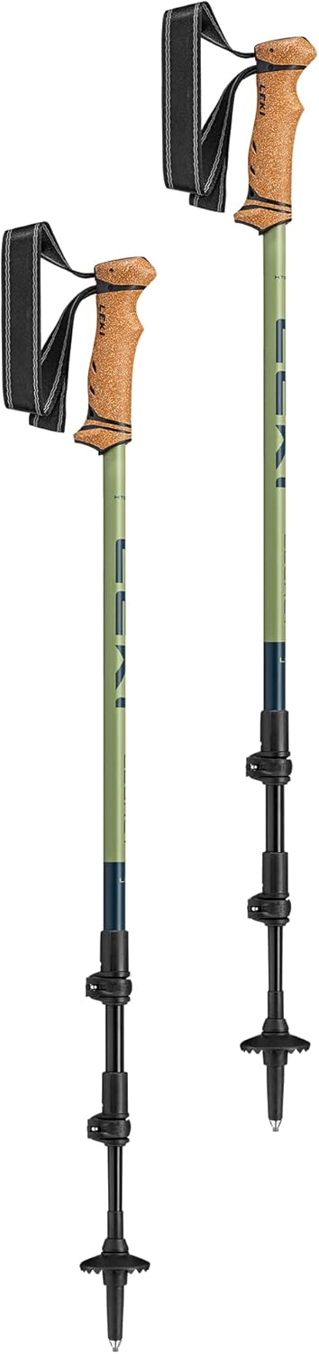 LEKI Legacy Lite Trekking Poles - Aluminum Collapsible Lightweight Walking Poles for Hiking