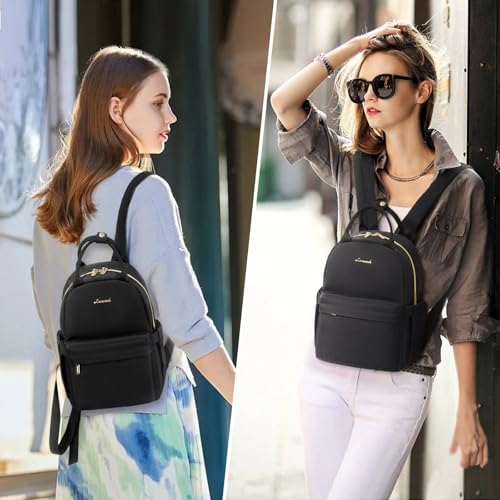 Image of LOVEVOOK Mini Backpack Purse for Women Cute Small Backpack, Light Weight Fashion Daypack for Work Travel Daily Backpack, Black, 11inch