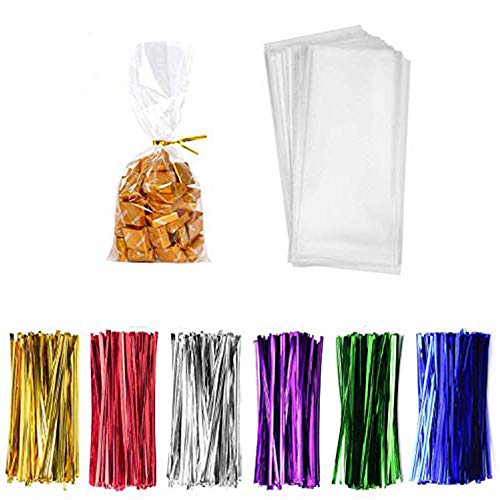 image for LiyuanQ 300 Pcs Clear Candy Bags Clear Cellophane Bags 5