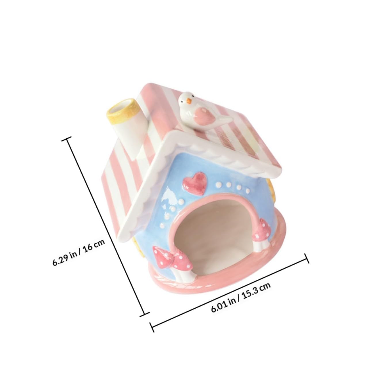 jojofuny Keramik Hamsterbett als Sicheres Haustier Ruhenest mit Rosa Farbe Kleines Versteckhaus für Kleine Haustiere und Winzige Mäuse im Käfig