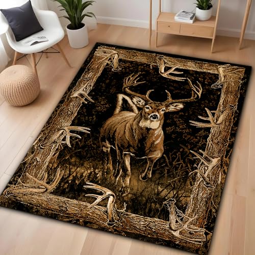 Tapete Decorativo Deer Hunting estilo rústico 3x5 pies miniatura 2