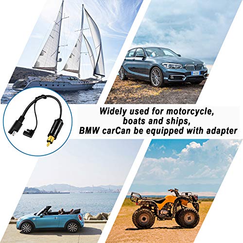 Image of BMW Cigarette Lighter Splitter Adapter - SAE Connector to DIN Plug for Car Power Charger Port