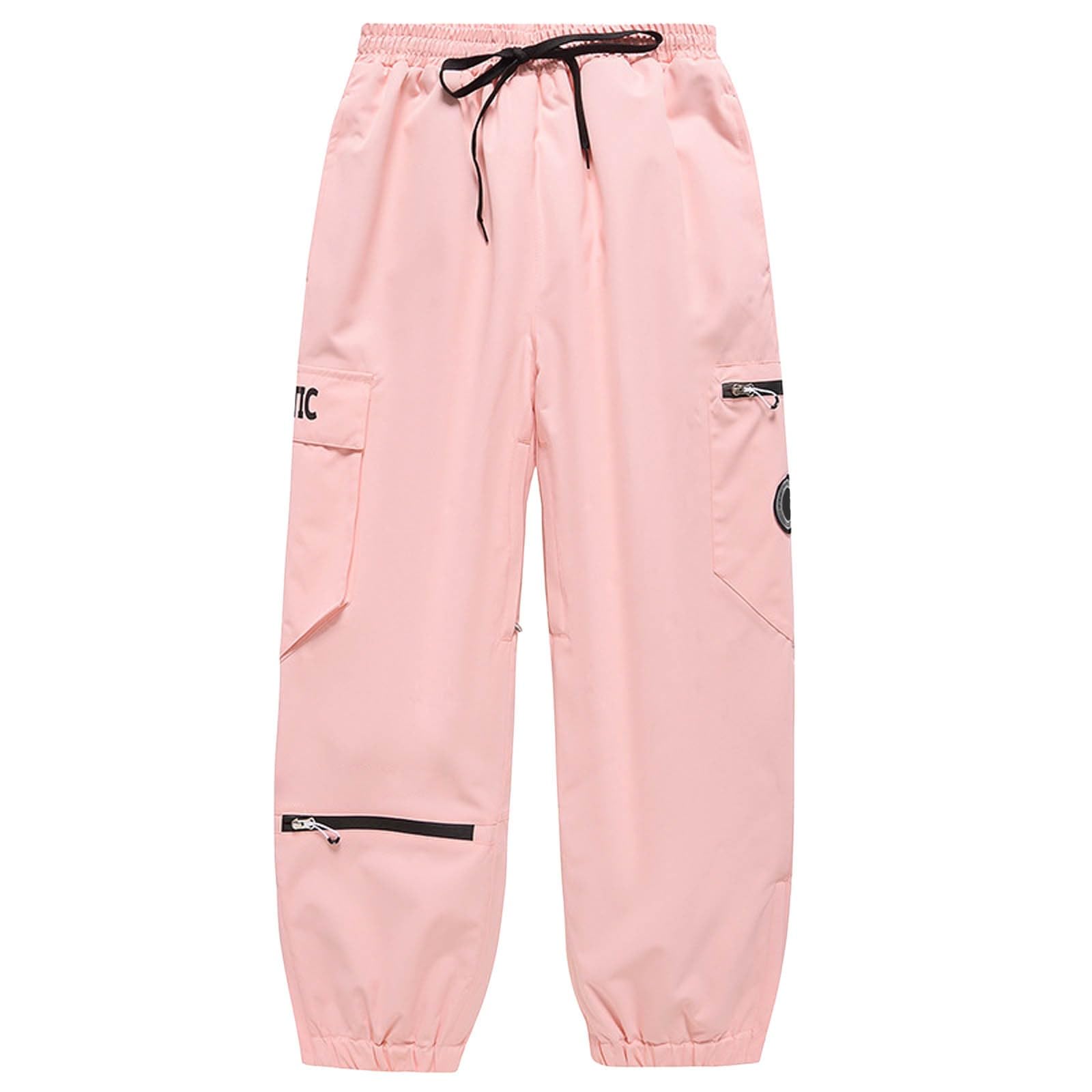 Generico Pantaloni Neve Uomo con Tasche Multiple Pantaloni Sci Invernali Pantalone Neve Caldo Baggy Snowboard Pants Tecnici Salopette Montagna