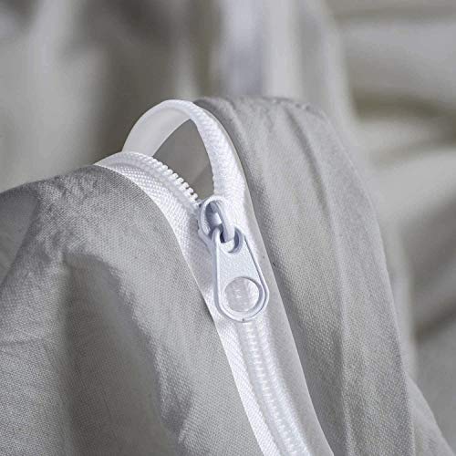 Texas Linen Co California King/King Duvet Cover, 600 Thread Count Sateen 3Pc Egyptian Cotton Duvet Cover Set, 100% Pure Cotton Comforter Cover, 2 Pillow Shams, Zipper Closure, 7 Corner Ties - (Silver) #TOP3