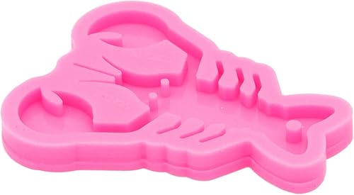 Miniatura 5 de Molde de silicona brillante con forma de langosta con agujero, molde de cristal de caramelo, collar, joyería epoxi, moldes de silicona para