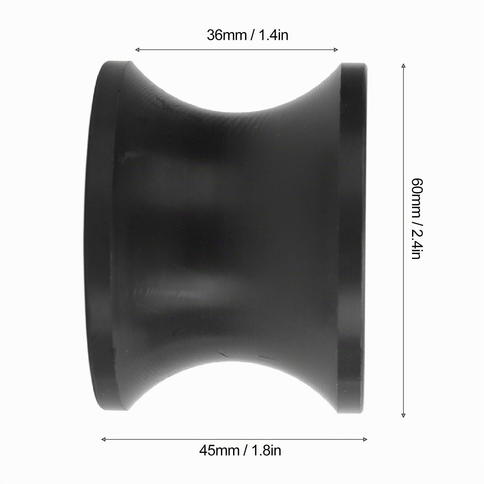 Rouleau de remorque de Bateau, 60x45mm Ensemble de Rouleaux de remorque de Bateau, Rouleau d'arc résistant aux Chocs pour Yacht Marin