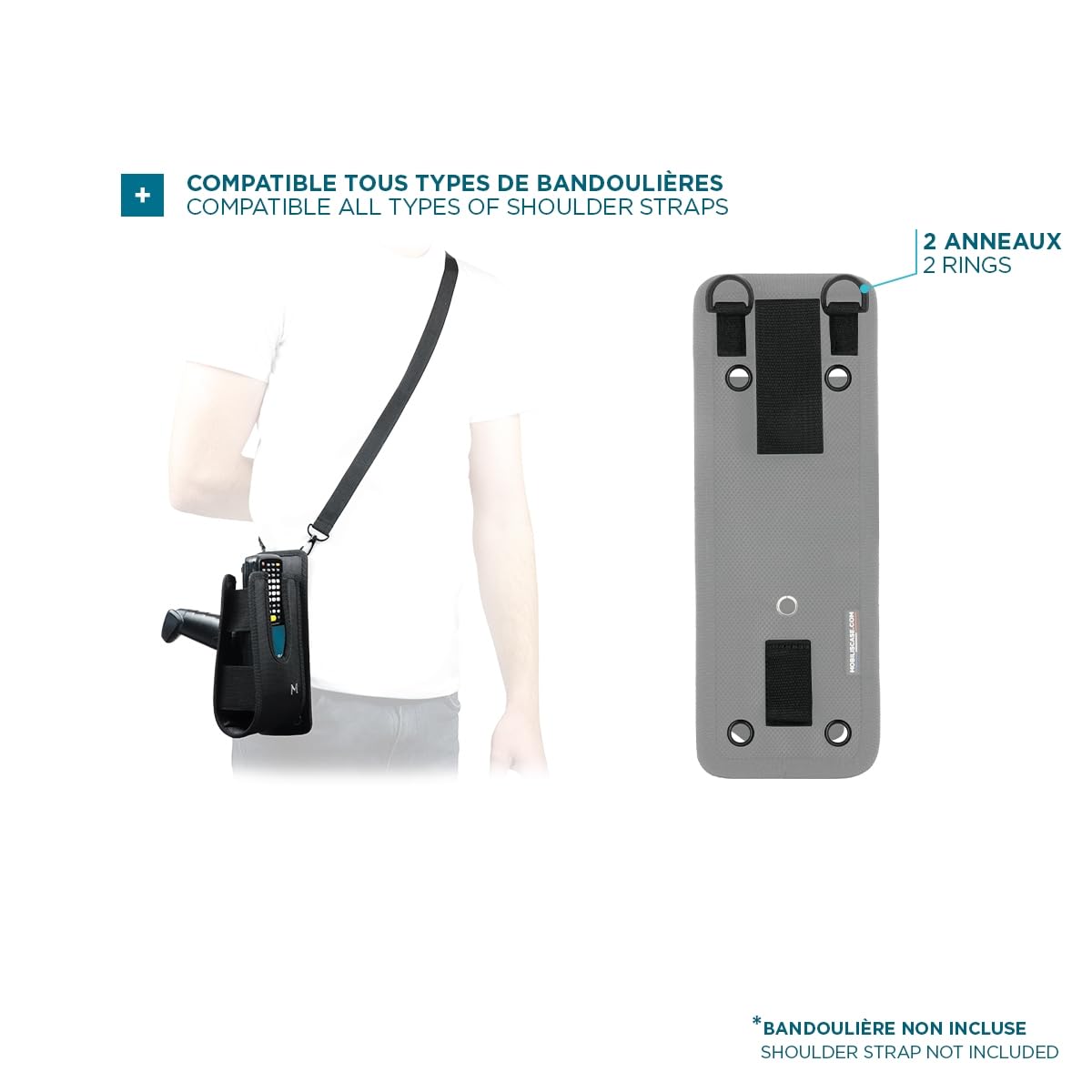 Mobilis Holster Cartuchera PDA Gun, Funda con Cinturón Talla M, Tamaño Máximo del Dispositivo : 24x9x7 cm, Negro