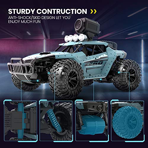 Deerc Rc Cars De36W Remote Control Car With 1080P Hd Fpv Camera, 1/16 Scale Off-Road Remote Control Truck, High Speed Monster Trucks For Kids Adults 2 Batteries For 60 Min Play, Gift For Boys #TOP4