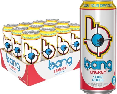 Bang Energy Sour Ropes, Sugar-Free Energy Drink, 16-Ounce