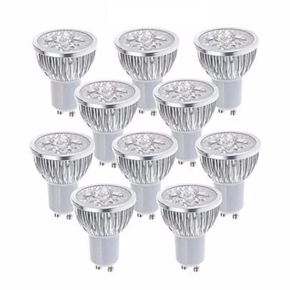 RZL Illuminazione, Confezione da 10 lampadine a LED, AC85-265V GU10 3W/4W/5W, faretto da incasso in lega di alluminio(Cold White,GU10 5W)