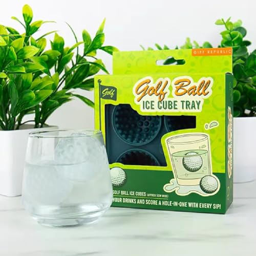 Bandeja para cubitos de hielo forma pelota de golf verde miniatura 5