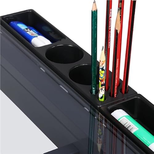 Miniatura 8 de Yaheetech Mesa De Dibujo Inclinable Mesa De Pintura Multifuncional Escritorio Con Tapa De Cristal 104x 60x 80cm Para Arte Estudio Altura Ajustable