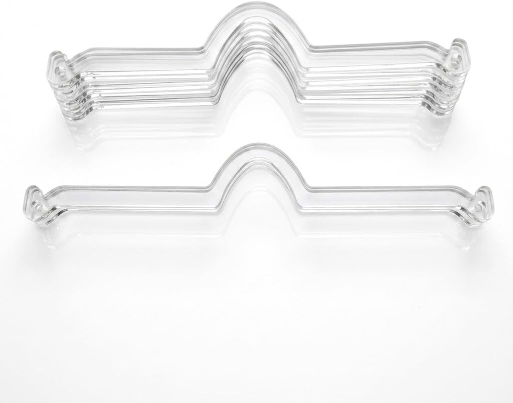 Set of 10 Rearview Mirror Charm Hanger Blanks,Acrylic Car Ornament Hooks for Hanging Crystals and Suncatchers, DIY Automotive Accessory Base (Clear)