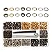 VICASKY 1 Box Air Eye Set Craft Grommets Metal Grommet Installation Kit Eyelet and Snap Punch Grommet Setting Tool Grommet Pliers Leather Tools Eyelet Kit Alloy Punch Hole Belt Hole