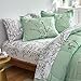 Green Comforter Sheet Set Bed in a Bag 7 Pieces King Size Tree Branch Bloom Flower St. Patrick's Day Bedding Set (1 Comforter 2 Pillow Shams 1 Flat Sheet 1 White Fitted Sheet 2 Pillowcases)