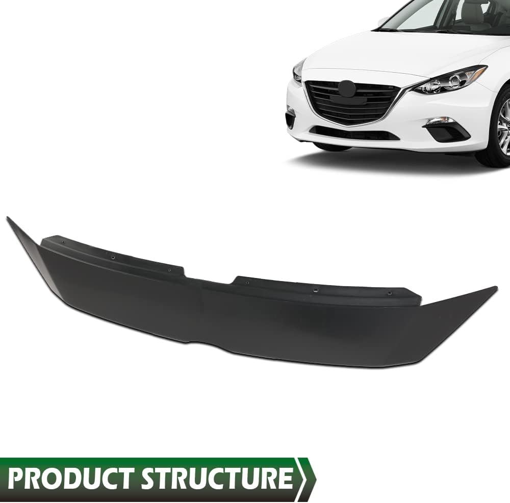 GRAND ORANGE Grille Cover Compatible with 2014-2016 Mazda 3 2014 3 Sport Upper Primed Plastic BJS75003351 BHN15003351 MA1201100